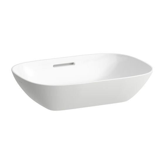 Laufen Waschtisch-Schale INO 350x500x145mm, Weiß LCC, ohne Hahnloch, mit Überlauf