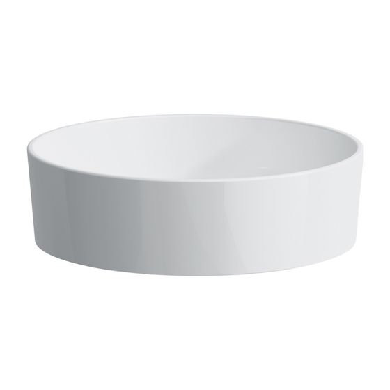 Laufen Waschtisch-Schale Kartell 420x420x135mm, Active Weiß LCC, ohne Hahnloch/Überlauf