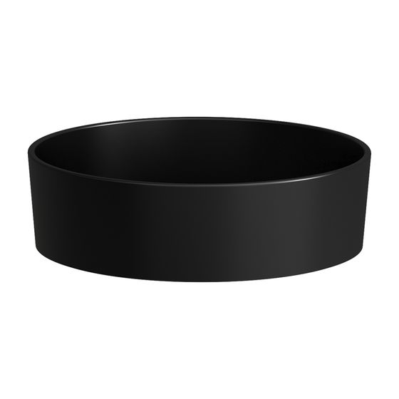Laufen Waschtisch-Schale Kartell 420x420x135mm, Mattschwarz, ohne Hahnloch/Überlauf