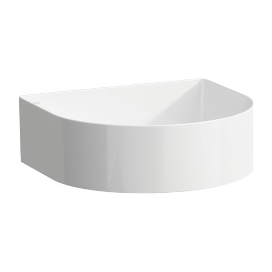 Laufen Waschtisch-Schale Sonar 365x410x140mm, Mattweiß, ohne Hahnloch/Überlauf
