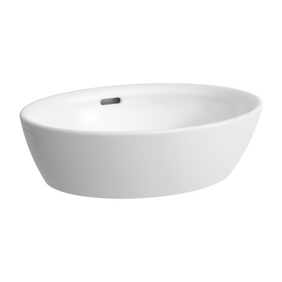 Laufen Waschtisch-Schale Laufen Pro B 390x520x175mm, Active Weiß LCC, ohne Hahnloch, mit Überlauf