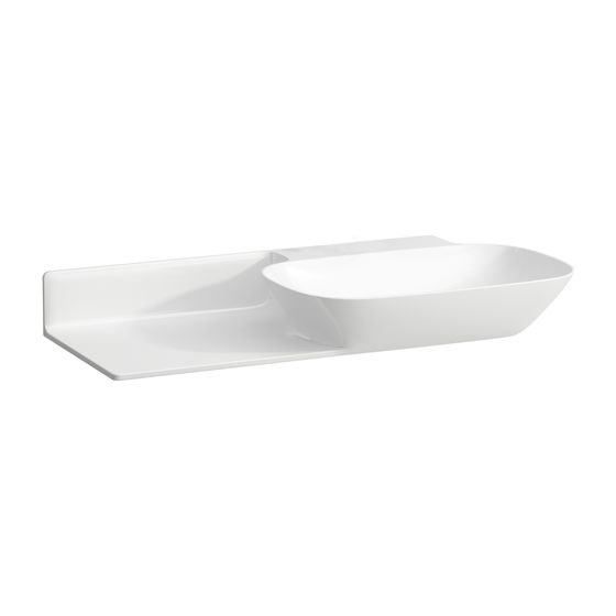 Laufen Waschtisch INO 450x900x145mm, Weiß, ohne Hahnloch/Überlauf Ablage links