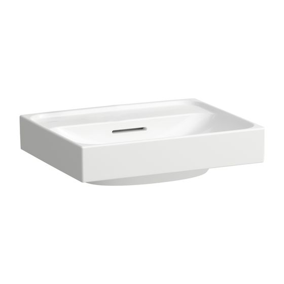 Laufen Aufsatzhandwaschbecken, MEDA, 350x450x130mm, Weiß, ohne Hahnloch, mit Überlauf
