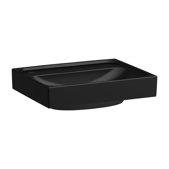 Laufen Aufsatzhandwaschbecken, MEDA, 350x450x130mm, Mattschwarz, ohne Hahnloch/Überlauf