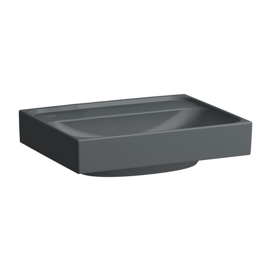 Laufen Aufsatzhandwaschbecken, MEDA, 350x450x130mm, Mattgraphit, ohne Hahnloch, mit Überlauf