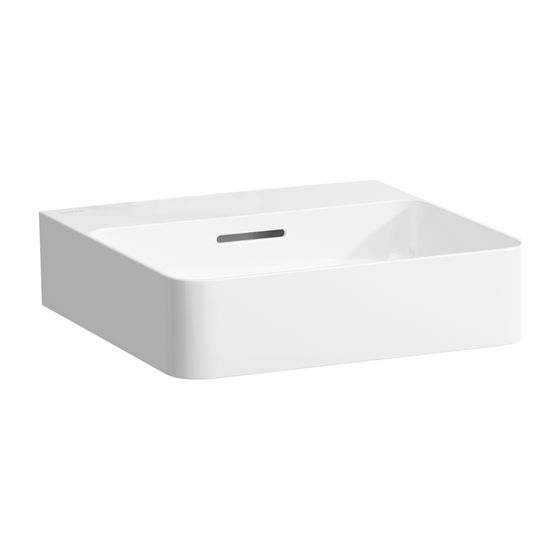 Laufen Handwaschbecken VAL 420x450x155mm, Weiß, ohne Hahnloch, mit Überlauf