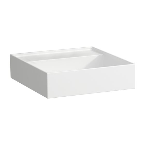 Laufen Handwaschbecken Kartell 460x460x150mm, Weiß LCC, ohne Hahnloch/Überlauf