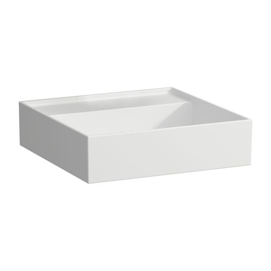 Laufen Handwaschbecken Kartell 460x460x150mm, Mattweiß, ohne Hahnloch/Überlauf