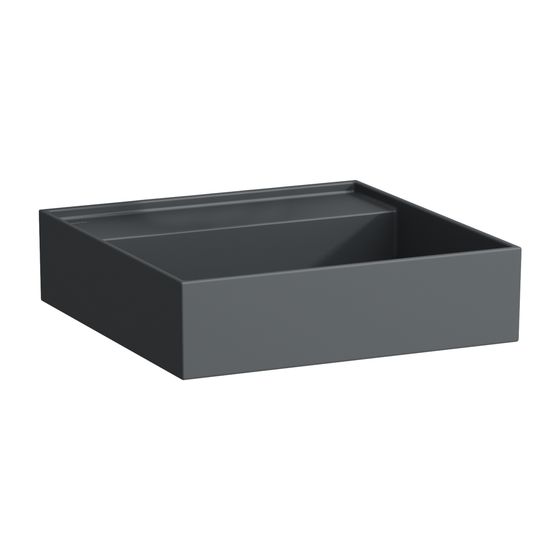 Laufen Handwaschbecken Kartell 460x460x150mm, Mattgraphit, ohne Hahnloch/Überlauf