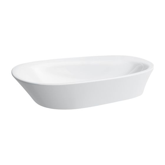 Laufen Waschtisch-Schale Palmoba 400x600x130mm, Weiß LCC, ohne Hahnloch/Überlauf