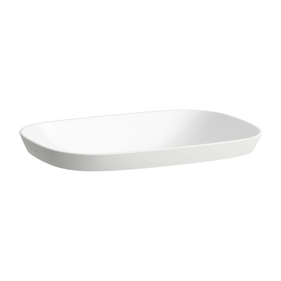 Laufen Einbauwaschtisch von oben INO 365x500x150mm, Weiß LCC, ohne Hahnloch/Überlauf
