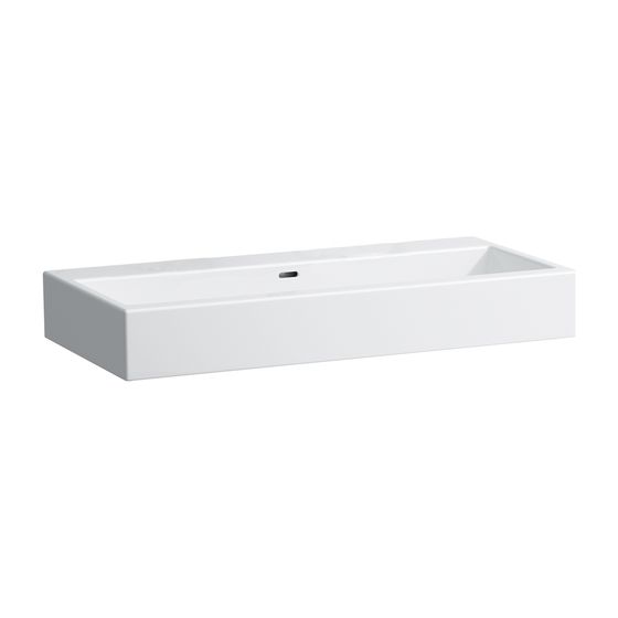 Laufen Waschtisch Living City 460x1000x155mm, Weiß, ohne Hahnloch, mit Überlauf