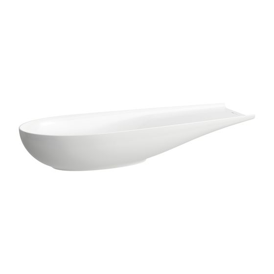 Laufen Waschtisch-Schale Ilbagnoalessi 380x1000x170mm, Weiß LCC, Ablage links/rechts, ohne Hahnloch/Überlauf