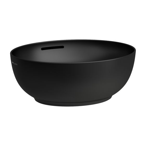 Laufen Waschtisch-Schale Ilbagnoalessi 400x450x170mm, Mattschwarz, ohne Hahnloch, mit Überlaufkanal, oval
