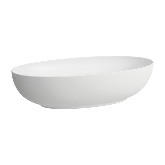 Laufen Waschtisch-Schale Ilbagnoalessi 380x700x170mm, Mattweiß, ohne Hahnloch/Überlauf, oval