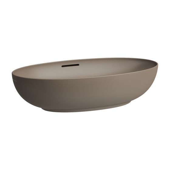 Laufen Waschtisch-Schale Ilbagnoalessi 400x700x170mm, Kaffee Matt, ohne Hahnloch, mit Überlaufkanal, oval
