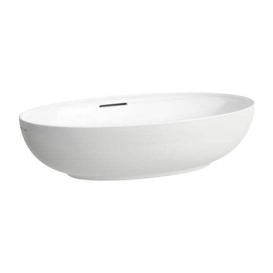 Laufen Waschtisch-Schale Ilbagnoalessi 400x700x170mm, Weiß LCC, ohne Hahnloch, mit Überlaufkanal, oval