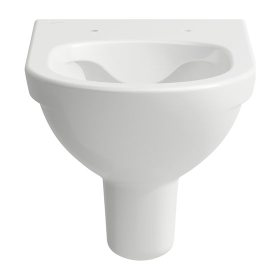Laufen Tiefspül-WC wandhängend Laufen Pro 530x360mm, spülrandlos mit offener Befestigung, Weiß