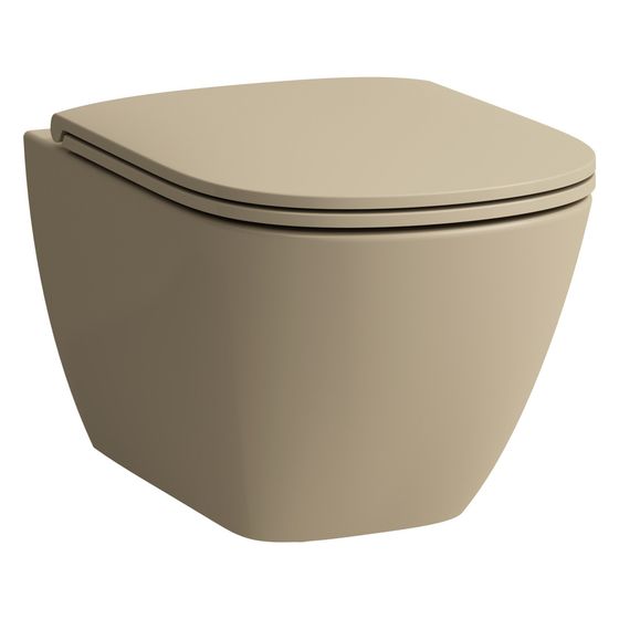 Laufen Tiefspül-WC wandhängend Lua 520x360mm, spülrandlos, Silent Flush, verdeckte Befestigung, Bahamabeige