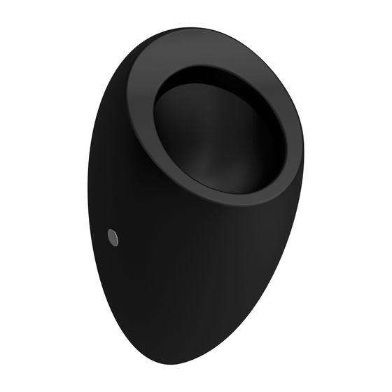 Laufen Absaugeurinal, Ilbagnoalessi, 325x290x585mm, Mattschwarz, Wasserzulauf innen, Ausführung, ohne Deckel