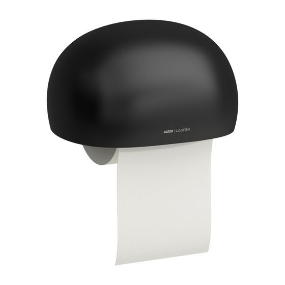 Laufen Keramischer Papierrollenhalter, Ilbagnoalessi, 150x185x110mm, Mattschwarz, Montage geschraubt