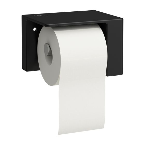Laufen Papierrollenhalter VAL 135x170x115mm, Mattschwarz, links offen Saphirkeramik