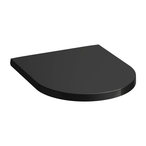 Laufen WC-Sitz Deckel Kartell abnehmbar, Schwarz glänzend