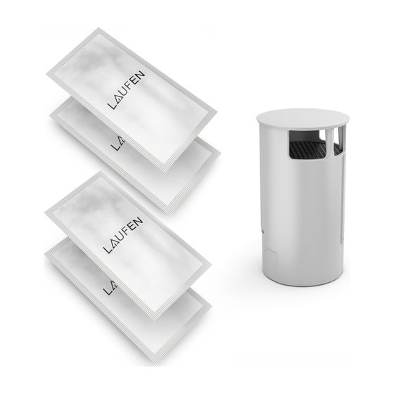 Laufen Set:Geruchsfilter und Entkalkungsmittel für Dusch-WC Cleanet Riva, Schwarz glänzend