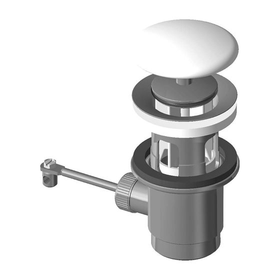Laufen Standard Ablaufventil mit Keramikabdeckung und Zughebel