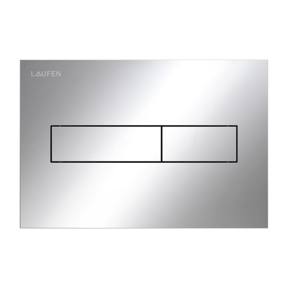 Laufen Drückerplatte Horizon INEO 213x145x6mm, Chrom, aus Kunststoff, Betätigung von oben/front, für UP-SK, Dual-Flush