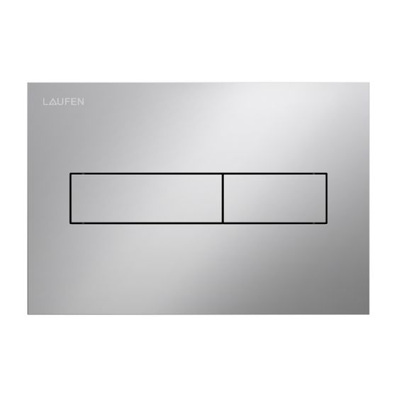 Laufen Drückerplatte Horizon INEO 213x145x6mm, Mattchrom, aus Kunststoff, Betätigung von oben/front, für UP-SK, Dual-Flush