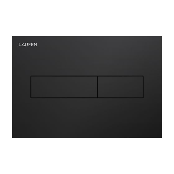 Laufen Drückerplatte Horizon INEO 213x145x6mm, Mattschwarz, aus Kunststoff, Betätigung von oben/front, für UP-SK, Dual-Flush