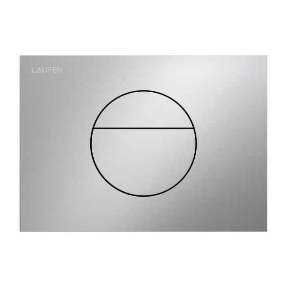 Laufen Drückerplatte Sunrise INEO 203x145x6mm, Mattchrom, aus Kunststoff, Betätigung von oben/front, für UP-SK, Dual-Flush
