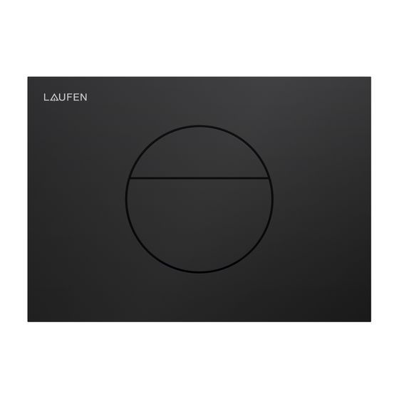 Laufen Drückerplatte Sunrise INEO 203x145x6mm, Mattschwarz, aus Kunststoff, Betätigung von oben/front, für UP-SK, Dual-Flush