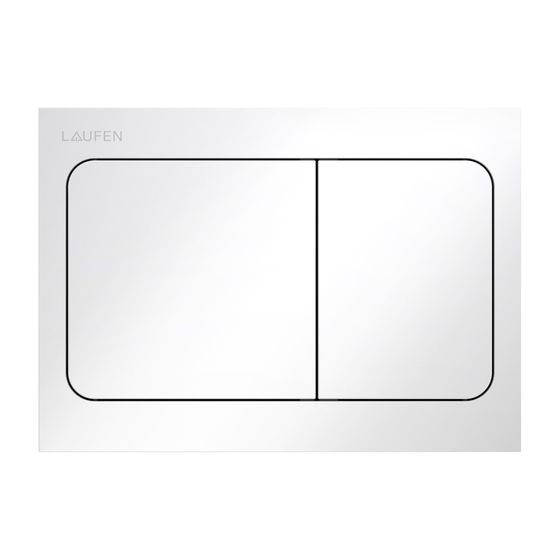 Laufen Drückerplatte AIR INEO 203x145x6mm, Weiß, aus Kunststoff, Betätigung von oben/front, für UP-SK, Dual-Flush