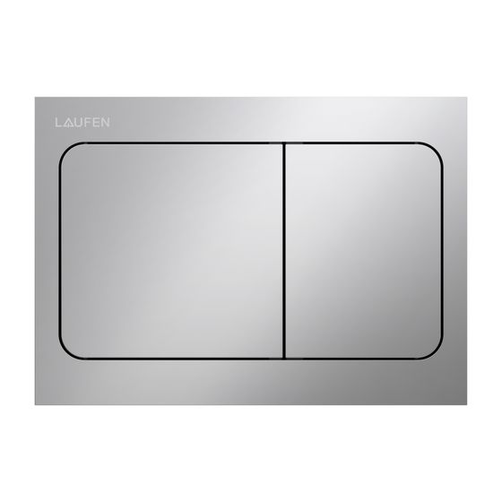 Laufen Drückerplatte AIR INEO 203x145x6mm, Mattchrom, aus Kunststoff, Betätigung von oben/front, für UP-SK, Dual-Flush