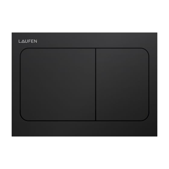 Laufen Drückerplatte AIR INEO 203x145x6mm, Mattschwarz, aus Kunststoff, Betätigung von oben/front, für UP-SK, Dual-Flush