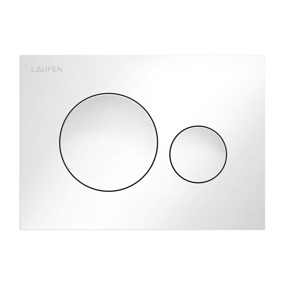 Laufen Drückerplatte Moon INEO 203x145x6mm, Weiß, aus Kunststoff, Betätigung von oben/front, für UP-SK, Dual-Flush