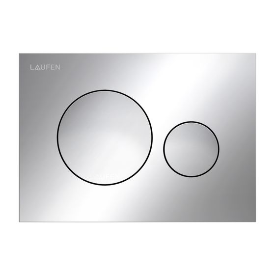 Laufen Drückerplatte Moon INEO 203x145x6mm, Chrom, aus Kunststoff, Betätigung von oben/front, für UP-SK, Dual-Flush