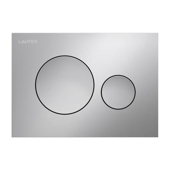 Laufen Drückerplatte Moon INEO 203x145x6mm, Mattchrom, aus Kunststoff, Betätigung von oben/front, für UP-SK, Dual-Flush