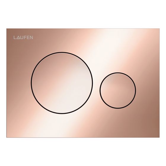 Laufen Betätigungsplatte Ineo Moon 203x145x6mm, mit Dual-Flaush Kunsstoff, PVD, Rosègold glänzend