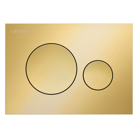 Laufen Betätigungsplatte Ineo Moon 203x145x6mm, mit Dual-Flaush Kunsstoff, PVD, Blassgold matt
