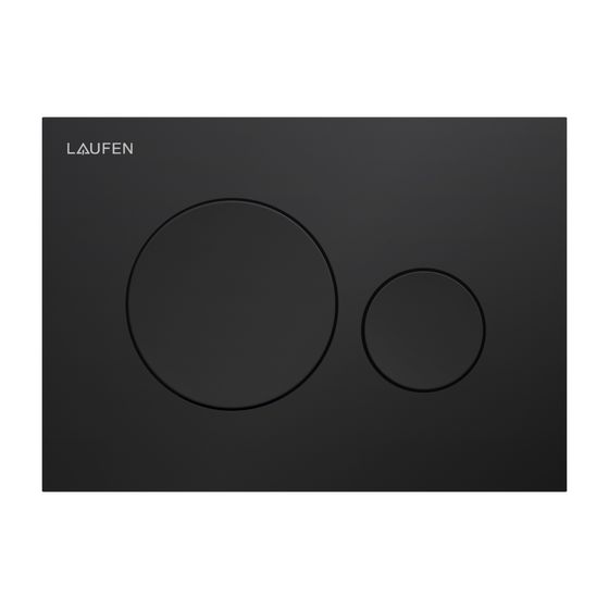 Laufen Drückerplatte Moon INEO 203x145x6mm, Mattschwarz, aus Kunststoff, Betätigung von oben/front, für UP-SK, Dual-Flush
