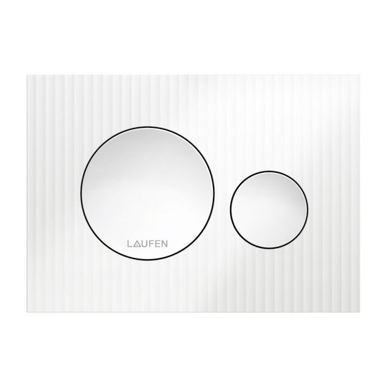 Laufen Drückerplatte Moondance INEO 203x145x6mm, Weiß, aus Kunststoff, Betätigung von oben/front, für UP-SK, Dual-Flush