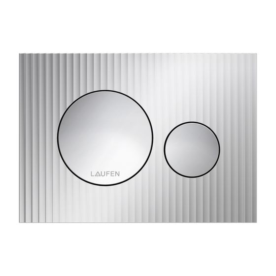 Laufen Drückerplatte Moondance INEO 203x145x6mm, Chrom, aus Kunststoff, Betätigung von oben/front, für UP-SK, Dual-Flush