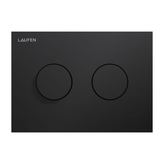 Laufen Drückerplatte Groove INEO 203x145x6mm, Mattschwarz, aus Kunststoff, Betätigung von oben/front, für UP-SK, Dual-Flush
