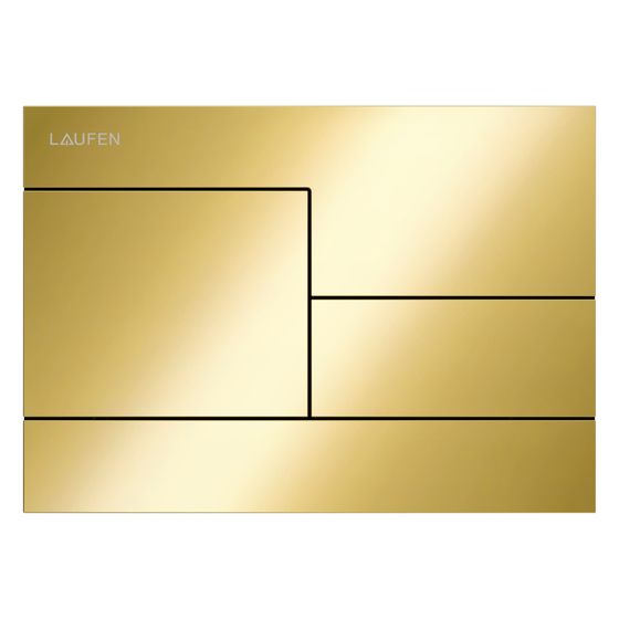 Laufen Betätigungsplatte Ineo Skyline 208x148x6mm, mit Dual-Flush, Kunsstoff, PVD, Gold glänzend