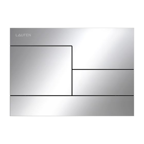 Laufen Drückerplatte Skyline INEO 208x148x6mm, Chrom, aus Kunststoff, Betätigung von oben/front, für UP-SK, Dual-Flush