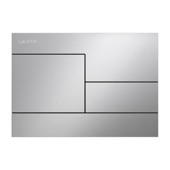 Laufen Drückerplatte Skyline INEO 208x148x6mm, Mattchrom, aus Kunststoff, Betätigung von oben/front, für UP-SK, Dual-Flush