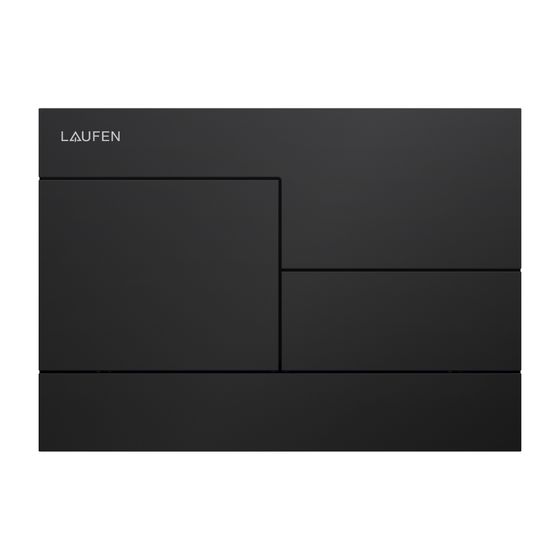 Laufen Drückerplatte Skyline INEO 208x148x6mm, Mattschwarz, aus Kunststoff, Betätigung von oben/front, für UP-SK, Dual-Flush